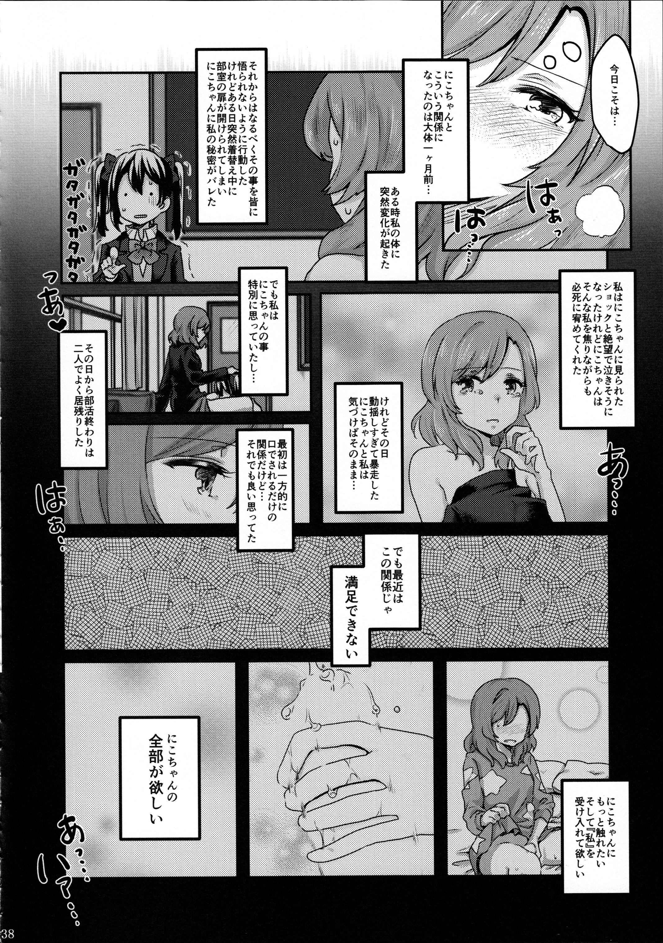 (C89) [Tatakai no Kiseki (Senyuu, Marimuu)] Nico-chan to Haeteru Maki-chan ga Ecchi na Koto Suru dake no Hon (Love Live!) 37