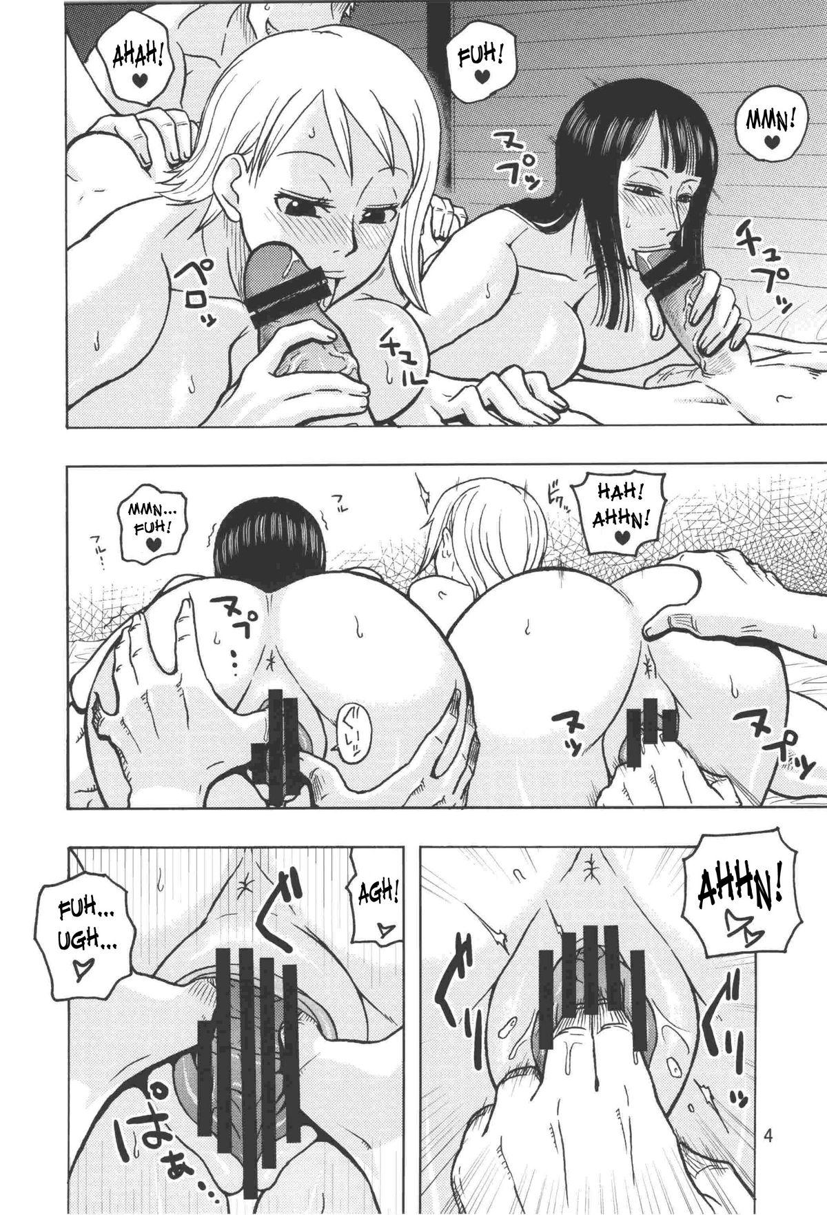 Amateur Blowjob Nami no Koukai Nisshi EX NamiRobi 2 - One piece Milfsex - Page 5