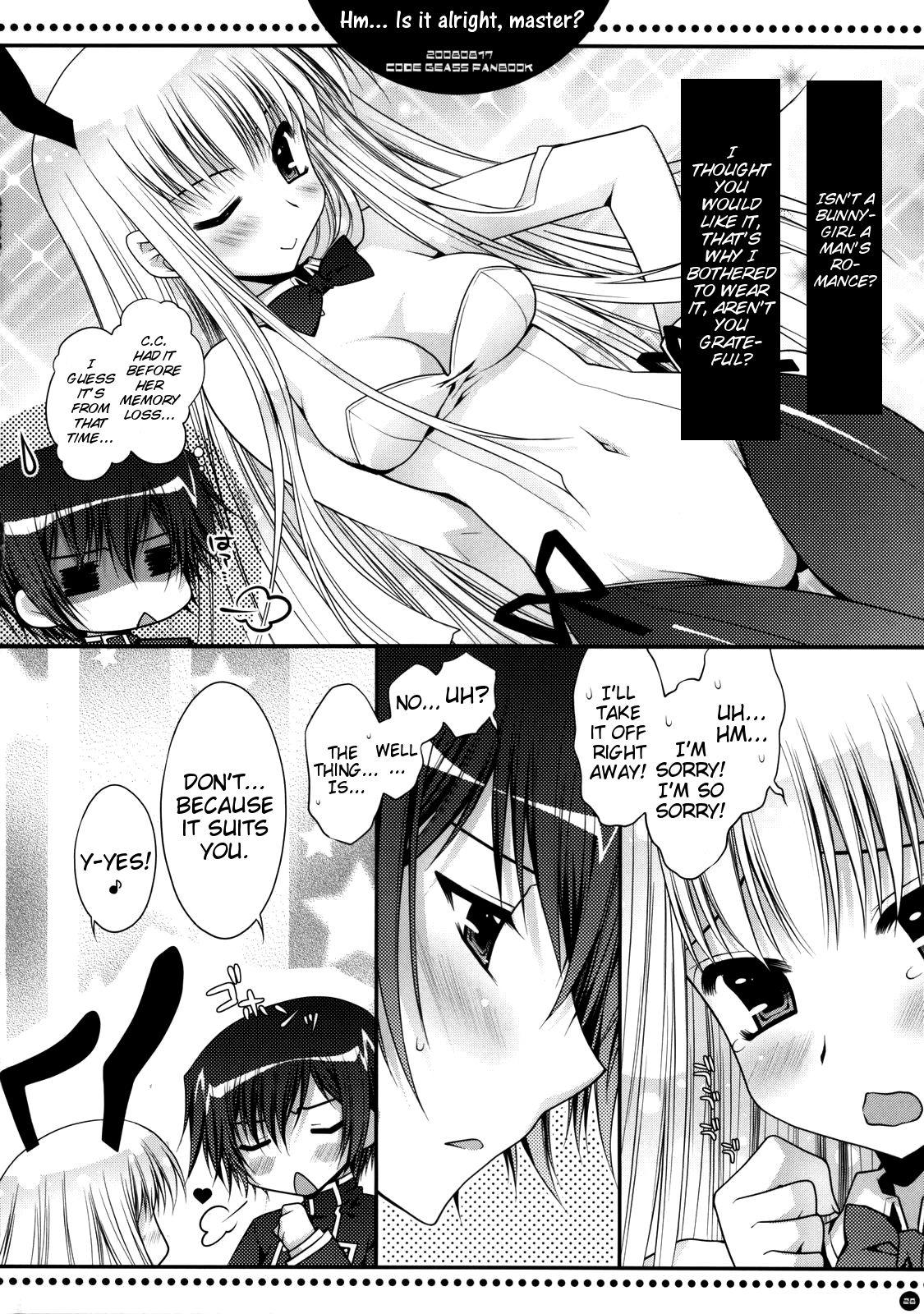 Outdoor Sex Anou... korede ii desu ka? Goshujin-sama | Hm... Is it alright, Master? - Code geass Ethnic - Page 25