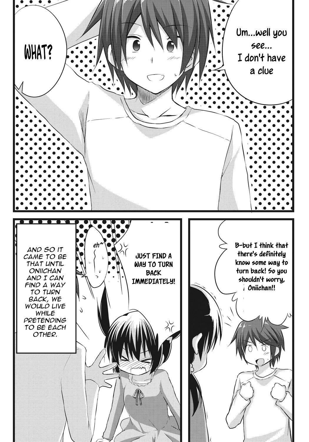 European [Akane Souichi] Onii-chan to Exchange!! ~Bro-con na Imouto to Ani no Karada ga Irekawatte Shimatta Jian~ [English] [Sensualaoi] Girlongirl - Page 18