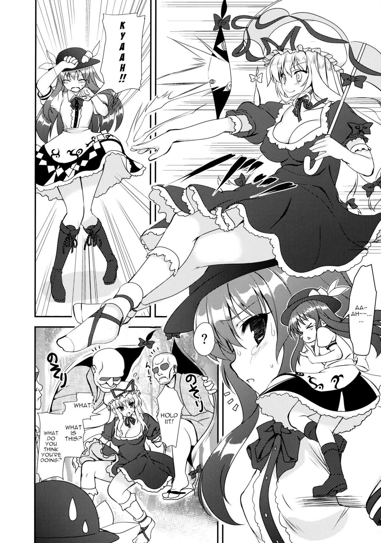 Hot Pussy Fight Saikyou Tennin VS Zako Youkai | Fight! Strongest Celestial VS Small Fry Youkai - Touhou project Amature Sex - Page 3