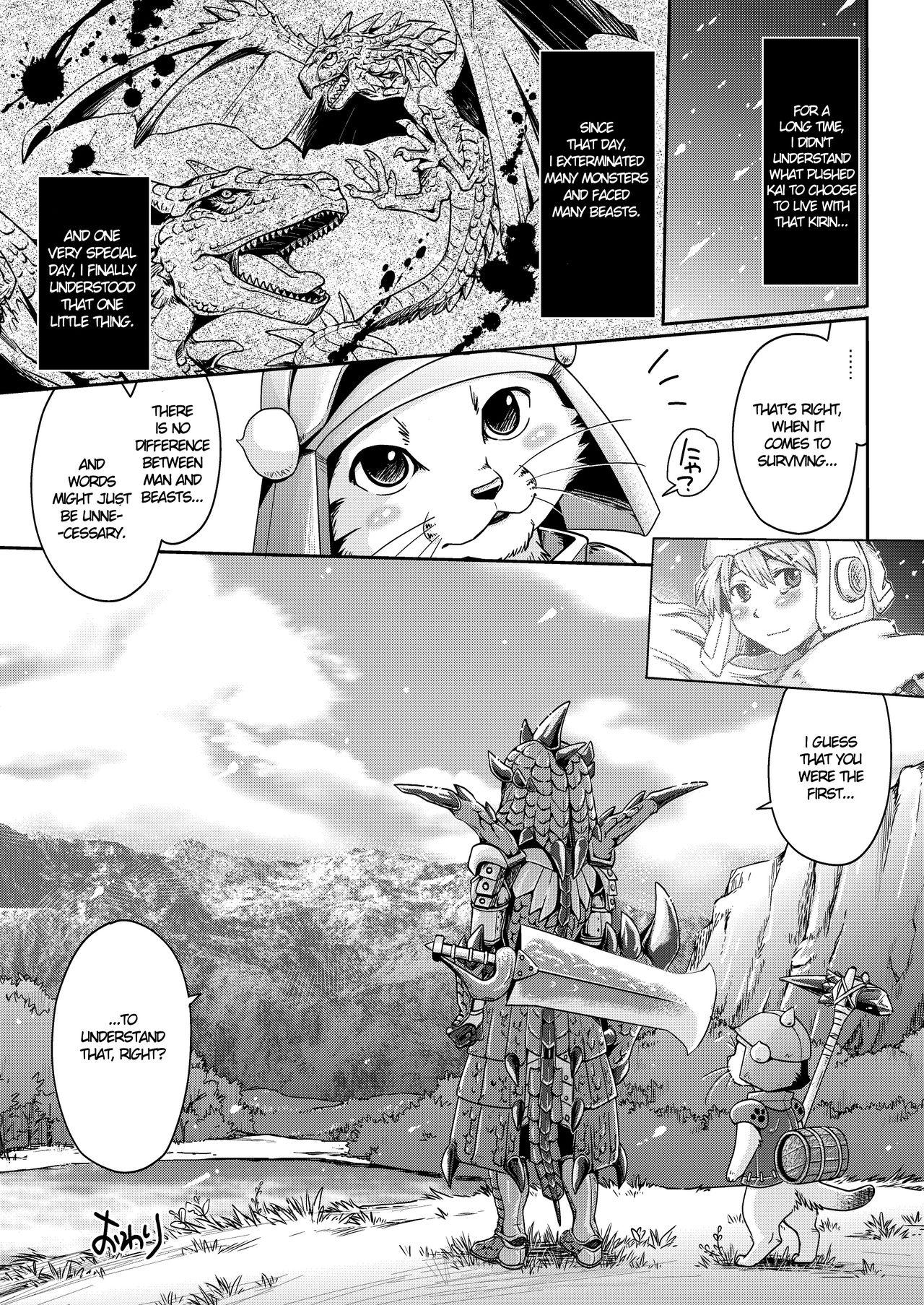 Girlsfucking Kirin to Narga to Hunter to | The Kirin, the Naruga and the Hunters - Monster hunter Handsome - Page 8