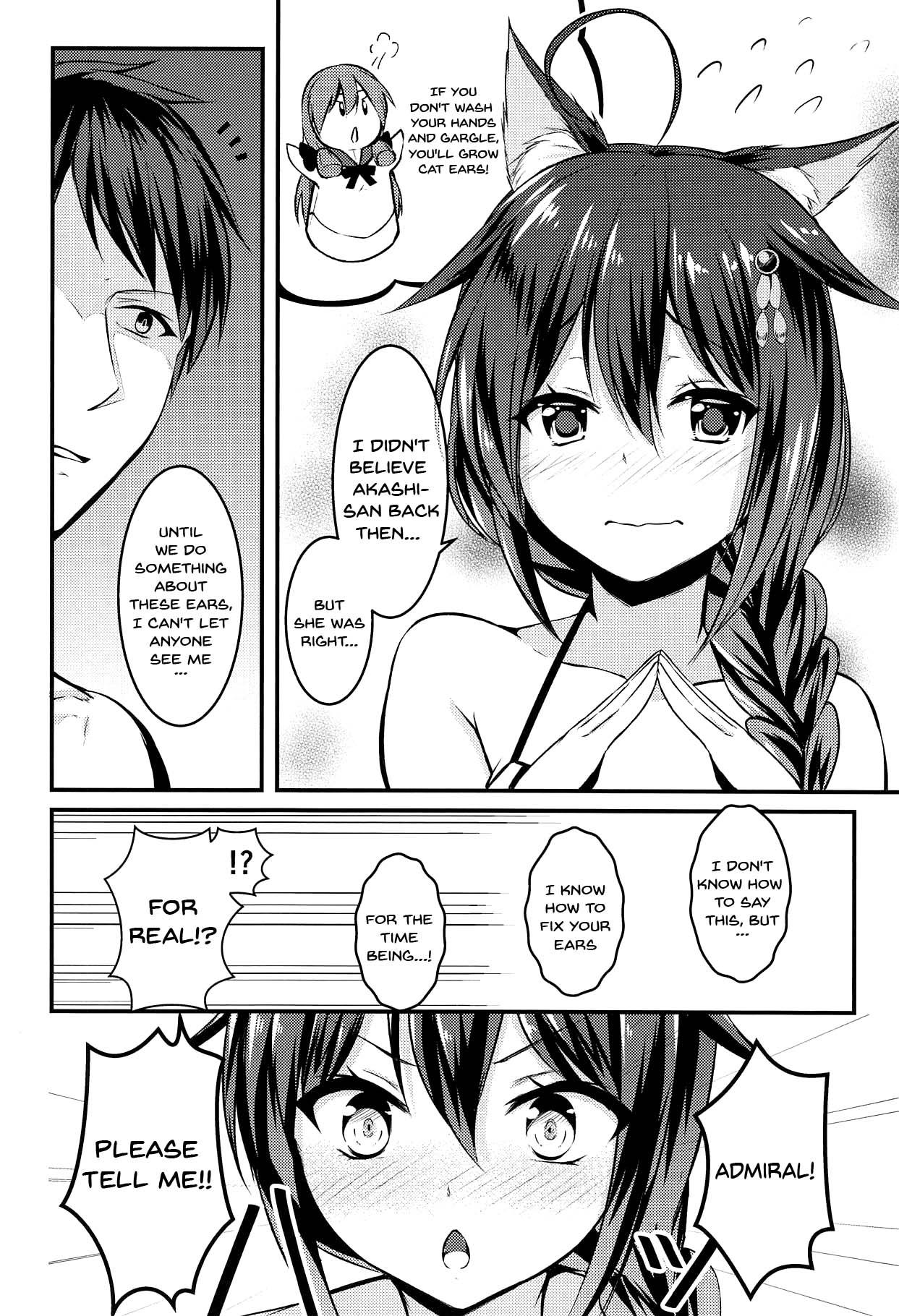 Girls Getting Fucked Ecchi Shinai to Nekomimi ga Torenai Byouki ni Natte | 	A sickness where if i dont get to have sex i cant take these cat ears off - Kantai collection Sexy Girl - Page 3