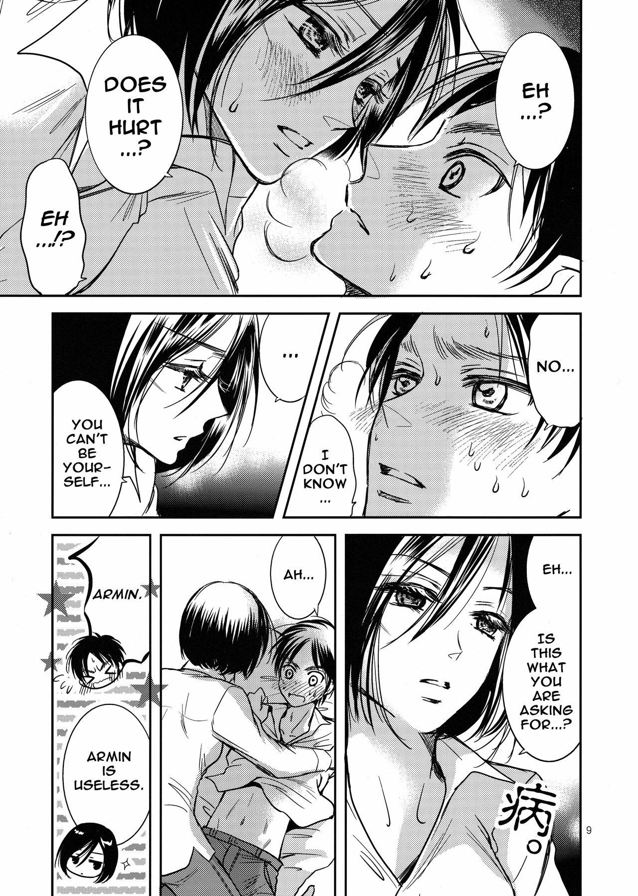 Scissoring Nee, Oshiete - Shingeki no kyojin Kissing - Page 9