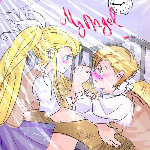 Porn Sluts My Angel (Full metal Alchemist) Winry Rockbell x Alphonse Elric by Noutty - Fullmetal alchemist Pareja - Page 1