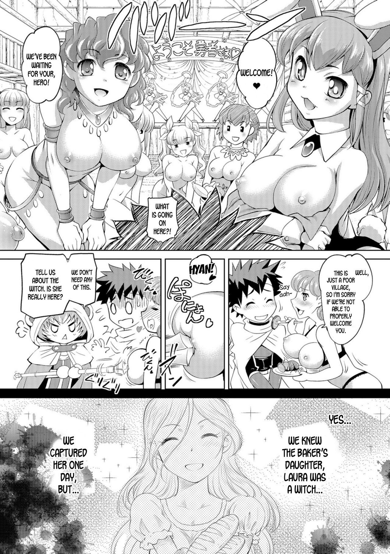 Brunette Nyotaika Yuusha to Futanari no Majo | Genderbent Hero and the Futanari Witch Teenporn - Page 6