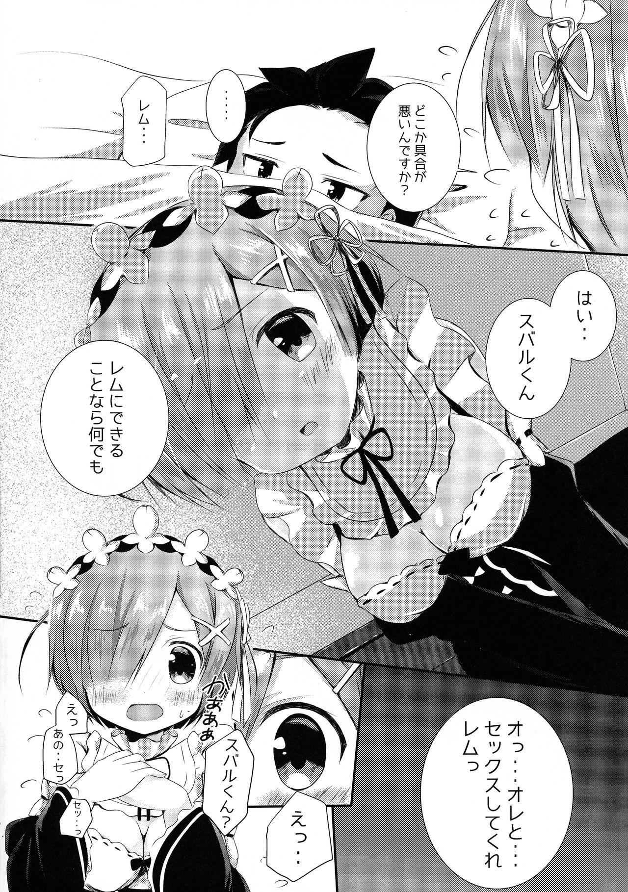 Amature Allure Ore no Tsuno ga Mou Gaman Dekinai - Re zero kara hajimeru isekai seikatsu Cam - Page 6