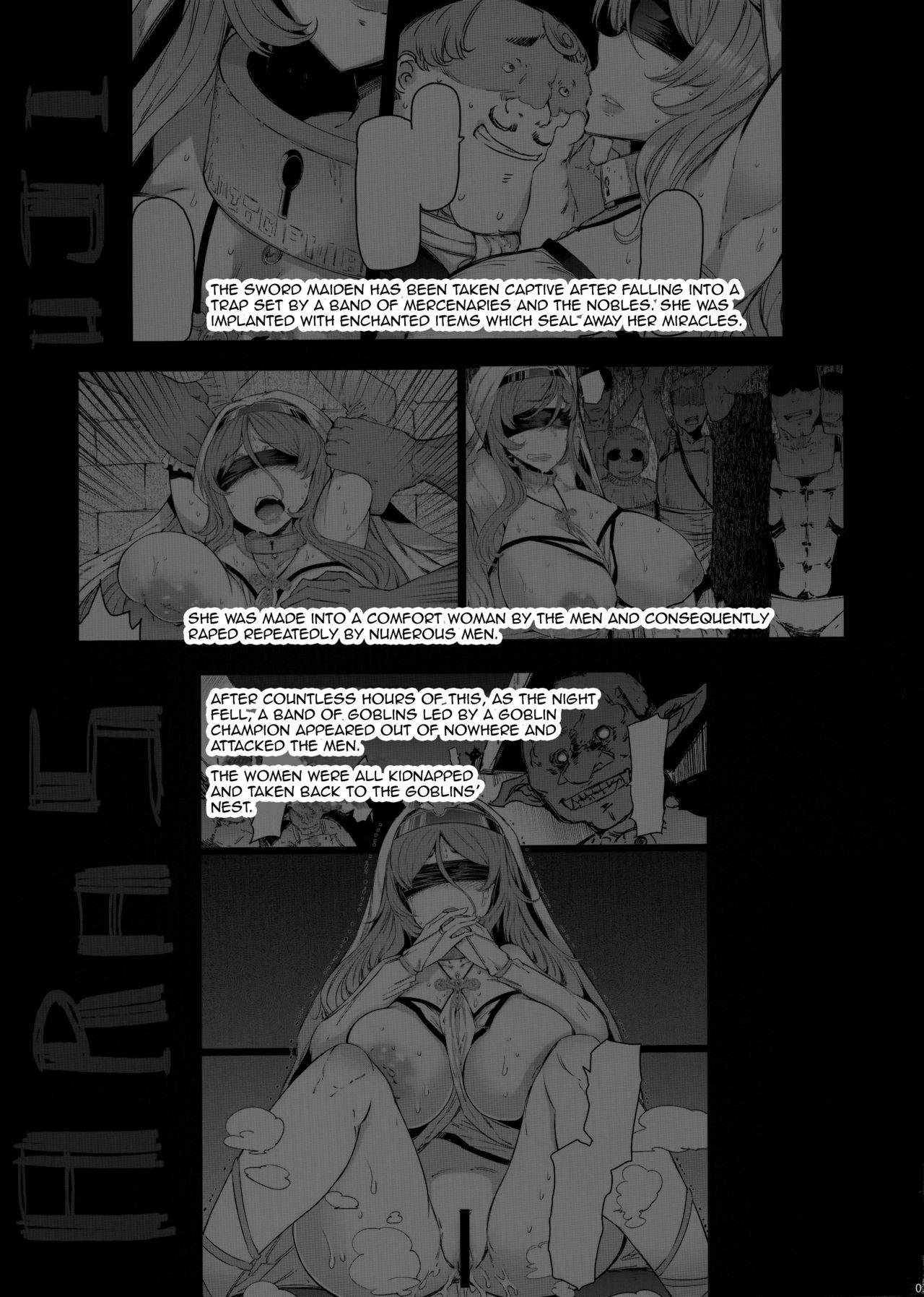 Teen Porn Sanku no Otome Kouhen | Maid of Misery - After Part - Goblin slayer Hardcore Free Porn - Page 2