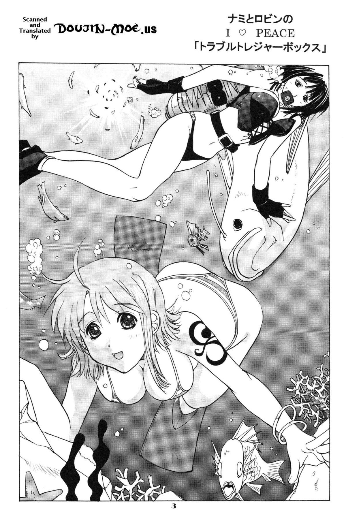 Real Orgasms Nami to Robin no I Love Piece - One piece Teenie - Page 2