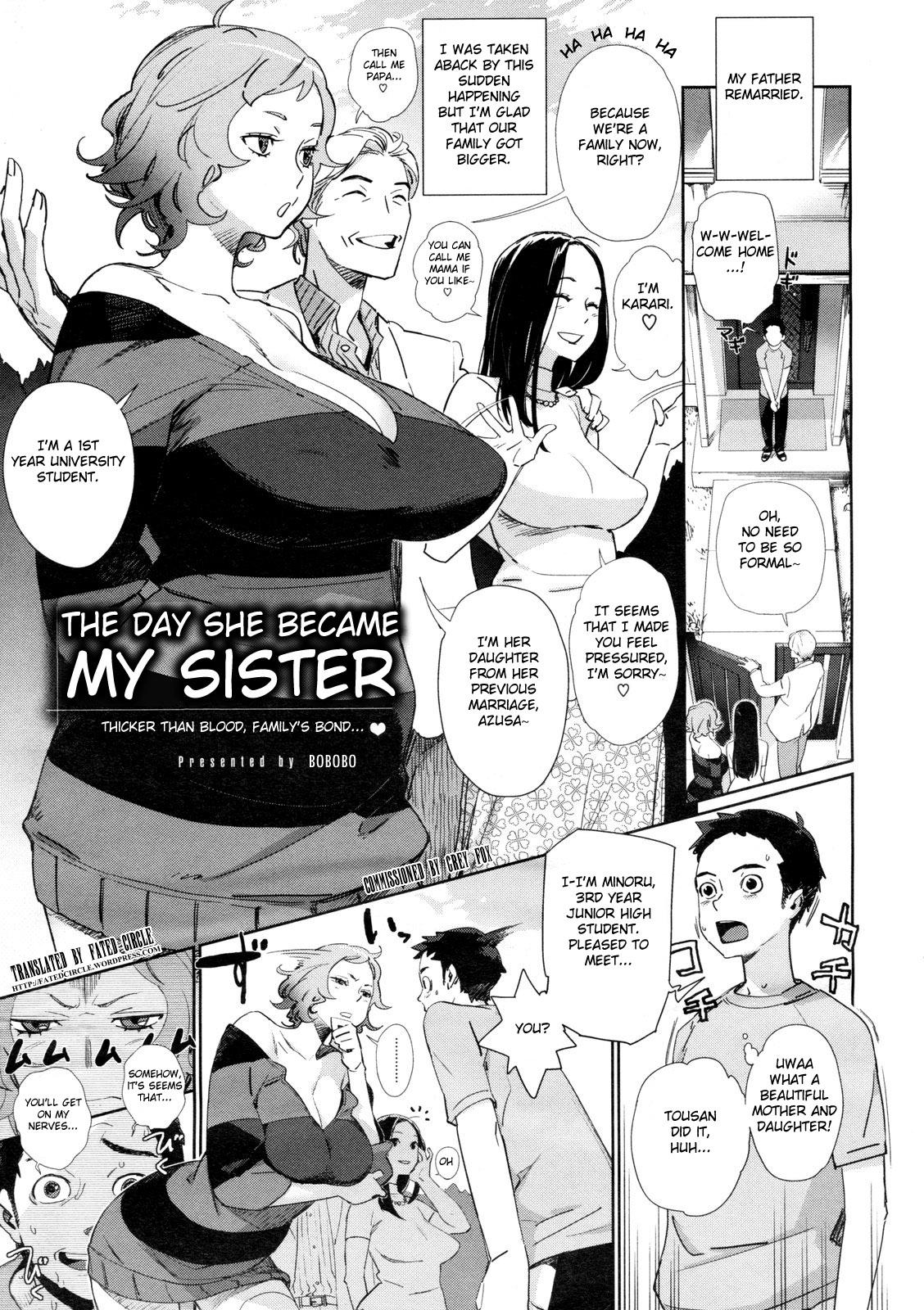 Dick Sucking Kyoudai ni Natta Hi | The Day She Became My Sister Tgirl - Page 1