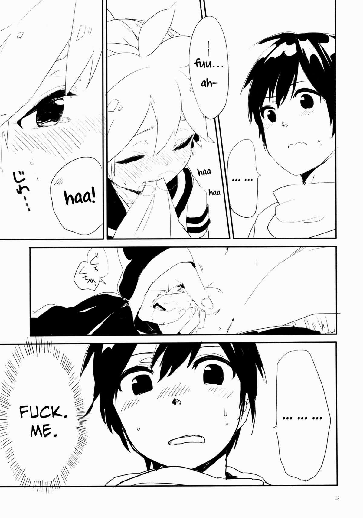 Gay Pissing Uru (Uruudosi) - Len-kun Pero Pero!! [ENG] =Short Wharf= - Vocaloid Female Domination - Page 14