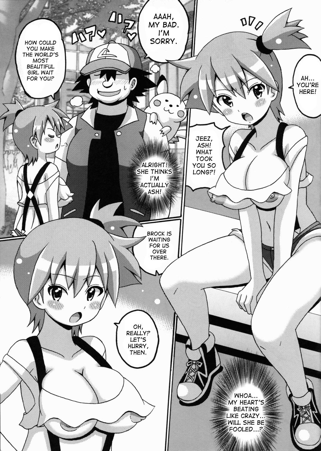 Lesbian Porn Kasumi to Mei no Hon | Misty and Mei's Book - Pokemon Rimjob - Page 3