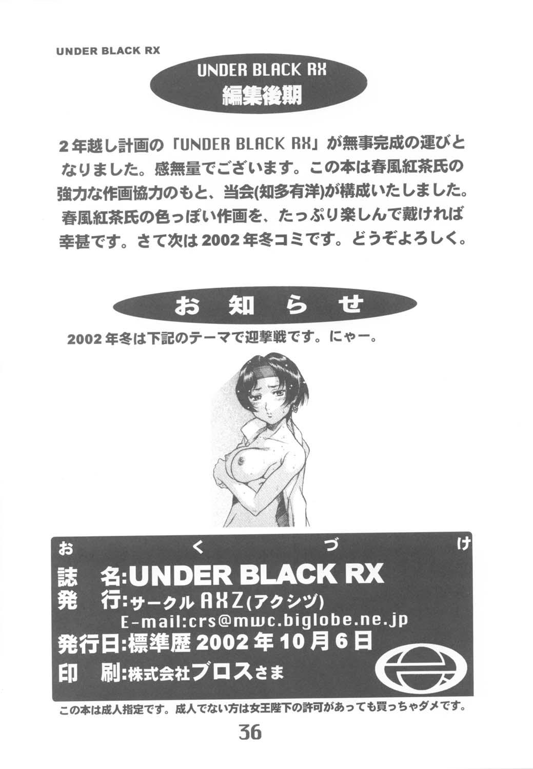 UNDER BLACK RX 36