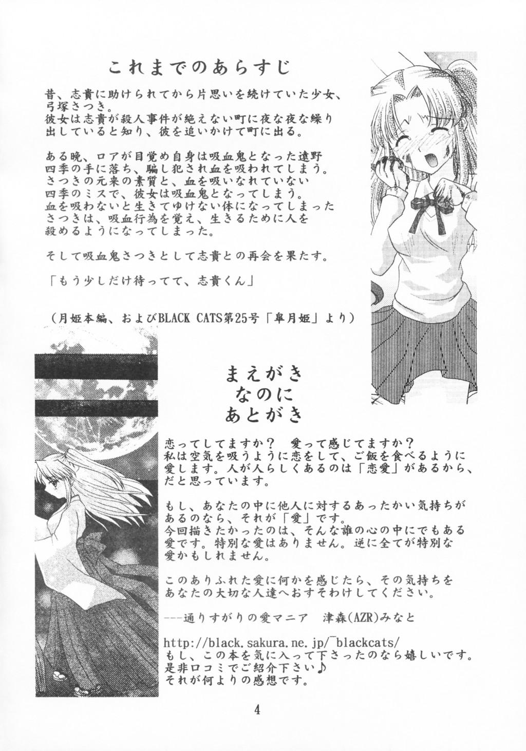 Funny Black Cats dai 27 go Satsuki Ju-ya - Tsukihime Round Ass - Page 3